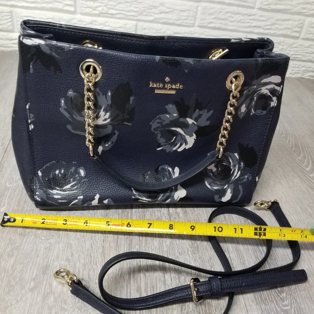 🎉HP🎉Kate Spade Briar Lane Night Rose Meena Satchel - Picture 14 of 16